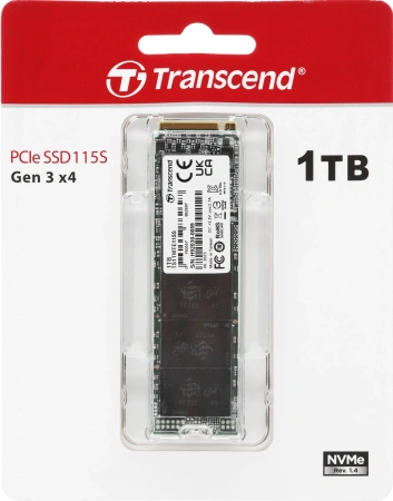 Накопитель SSD Transcend PCIe 3.0 x4 1TB TS1TMTE115S 115S M.2 2280 0.2 DWPD