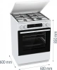 Плита Комбинированная Gorenje GKS6C71WF белый (металлическая крышка) реш.чугун