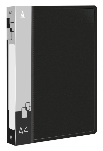 Папка на 4-х кольцах Бюрократ -0827/4R A4 пластик 0.7мм кор.27мм внутр. с вставкой ассорти