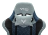 Кресло игровое Zombie VIKING 7 KNIGHT Fabric голубой текстиль/эко.кожа с подголов. крестов. металл