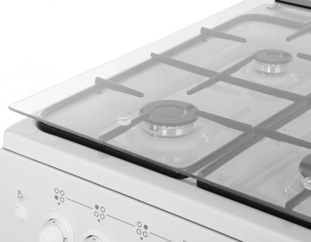 Плита Газовая Лысьва ГП 400 М2С-2у белый (стеклянная крышка) реш.сталь