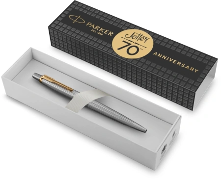Ручка шариков. Parker Jotter SE 70th Anniversary K163 (2205611) Stainless Steel GT син. черн. подар.кор.
