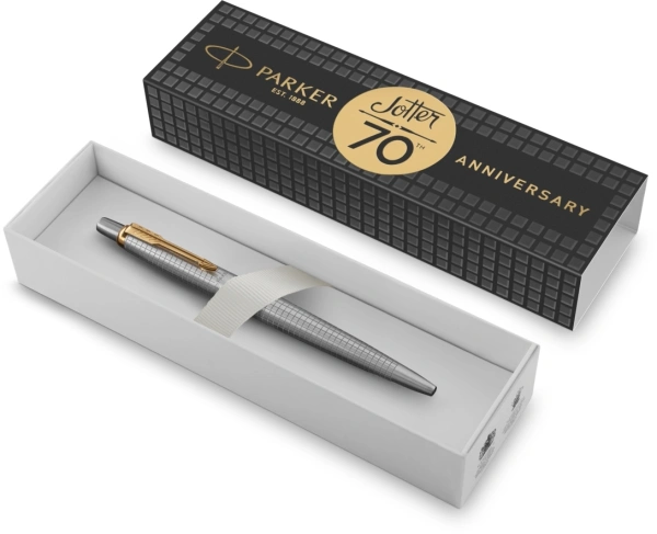 Ручка шариков. Parker Jotter SE 70th Anniversary K163 (2205611) Stainless Steel GT син. черн. подар.кор.