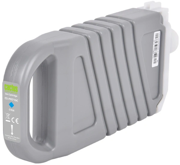 Картридж струйный Cactus CS-PFI710C PFI-710C голубой (700мл) для Canon imagePROGRAF TX-2000/TX-3000/TX-4000