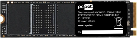 Накопитель SSD PC Pet PCIe 3.0 x4 256GB PCPS256G3 M.2 2280 OEM