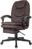 Кресло руководителя Бюрократ CH-868N-BF коричневый эко.кожа крестов. пластик подст.для ног