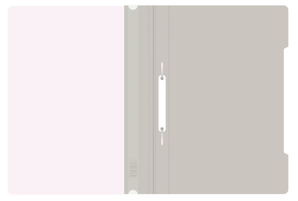 Папка-скоросшиватель Бюрократ Люкс -PSL20GREY A4 прозрач.верх.лист пластик серый 0.14/0.18