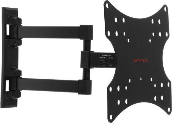Кронштейн для телевизора Arm Media MARS-4 черный 20"-43" макс.20кг настенный поворот и наклон
