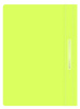 Папка-скоросшиватель Бюрократ Double Neon -PSLDNE/YEL A4 прозрач.верх.лист пластик желтый 0.14/0.18