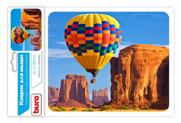 Коврик для мыши Buro BU-S48035 рисунок/аэростат 230x190x1.5мм