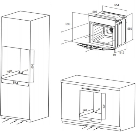 Духовой шкаф Электрический Maunfeld EOEC.566TB черный