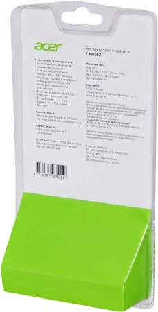 Мышь Acer OMR030 черный оптическая (1600dpi) беспроводная USB (3but)