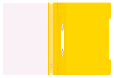 Папка-скоросшиватель Бюрократ Люкс -PSL20YEL A4 прозрач.верх.лист пластик желтый 0.14/0.18