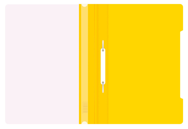 Папка-скоросшиватель Бюрократ Люкс -PSL20YEL A4 прозрач.верх.лист пластик желтый 0.14/0.18