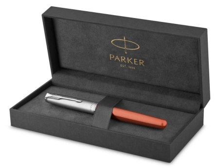 Ручка перьев. Parker Sonnet Essentials SB F545 (CW2169228) LaqOrange CT F сталь нержавеющая подар.кор.