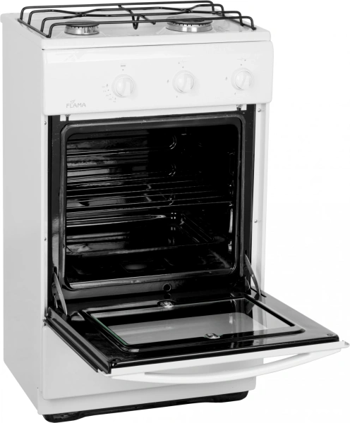 Плита Газовая Flama CG 3202 W белый реш.сталь