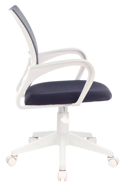 Кресло Бюрократ CH-W695NLT темно-серый TW-04 TW-12 сетка/ткань крестов. пластик пластик белый