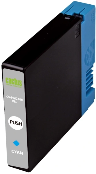 Картридж струйный Cactus CS-PGI2400XLC PGI-2400XLC голубой (20.4мл) для Canon MAXIFY iB4040/ МВ5040/ МВ5340