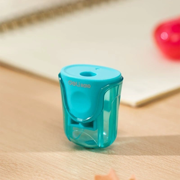 Точилка для карандашей ручная Deli ER01000-MT 1 отверстие пластик ассорти блистер