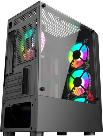 Корпус Bloody BD-CC102F черный без БП mATX 2x120mm 2xUSB2.0 1xUSB3.0 audio bott PSU