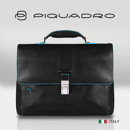 Портфель Piquadro Blue Square CA3111B2/N черный натур.кожа