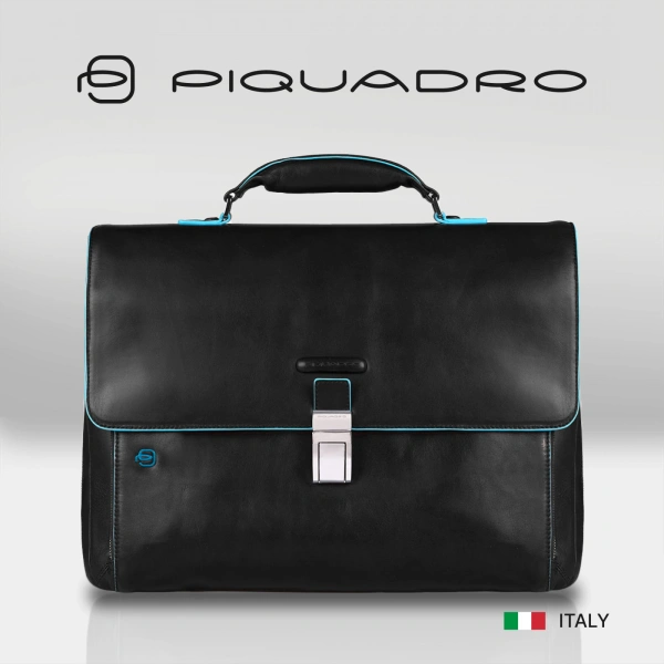 Портфель Piquadro Blue Square CA3111B2/N черный натур.кожа