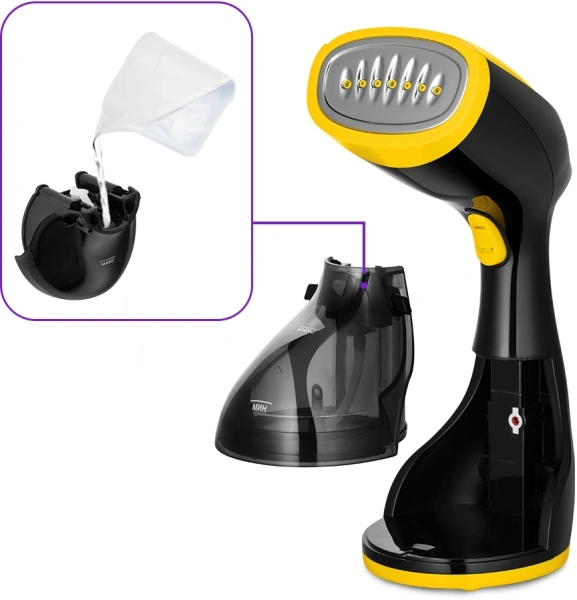 Отпариватель ручной Kitfort КТ-9267 1500Вт черный/желтый