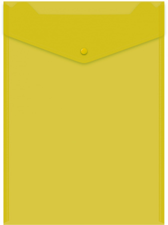 Конверт на кнопке Бюрократ -PK875/1 A4 верт. пластик 0.18мм ассорти