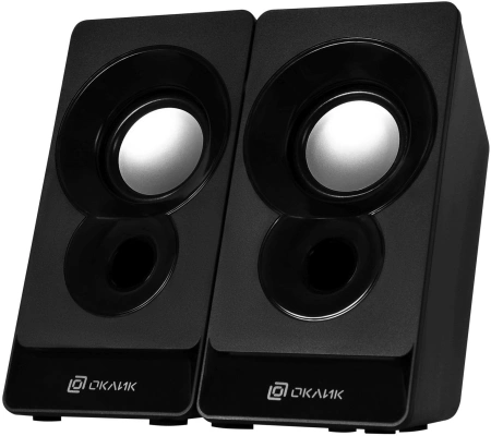 Колонки Оклик OK-165 2.0 черный 6Вт