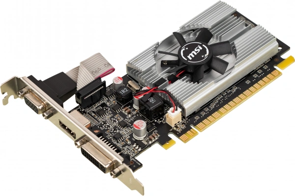Видеокарта MSI PCI-E N210-1GD3/LP NVIDIA GeForce 210 1024Mb 64 DDR3 460/800 DVIx1 HDMIx1 CRTx1 Ret low profile