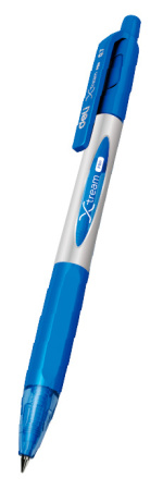 Ручка шариков. автоматическая Deli X-tream EQ11-BL синий мет./синий d=0.7мм син. черн. резин. манжета