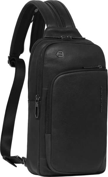 Рюкзак слинг мужской Piquadro Cronus CA6686S134/N черный кожа