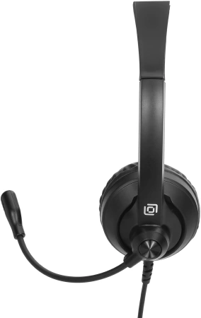 Наушники с микрофоном Оклик HS-M500 черный 1.8м накладные оголовье (1900379)