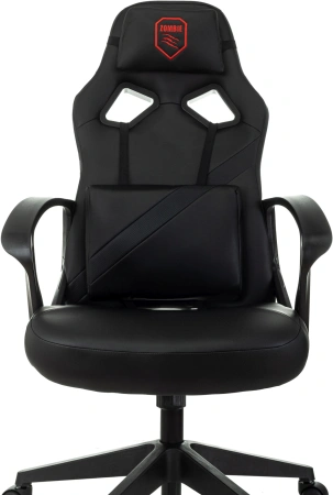 Кресло игровое Zombie 300 черный эко.кожа крестов. пластик