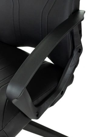 Кресло игровое Zombie 50 черный эко.кожа крестов. пластик