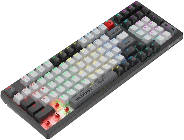 Клавиатура A4Tech Bloody WS98 механическая черный/белый USB беспроводная BT/Radio Multimedia for gamer LED (WS98)
