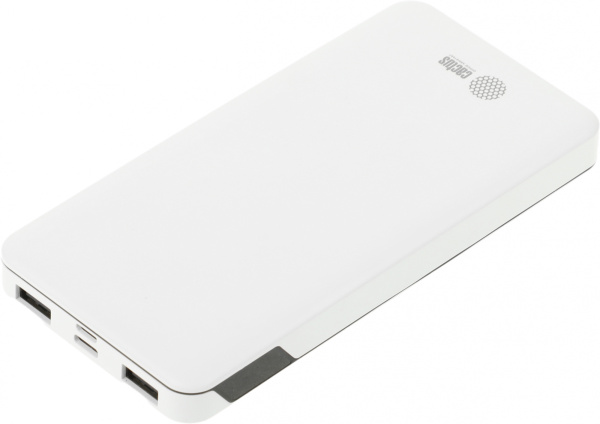 Мобильный аккумулятор Cactus CS-PBFSKT-10000 10000mAh 2.1A 2xUSB-A/USB-C белый