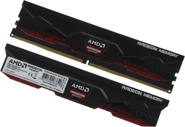 Память DDR5 16GB 4800MHz AMD R5S516G4800U1S Radeon R5 RTL PC4-38400 CL40 DIMM 288-pin 1.1В с радиато
