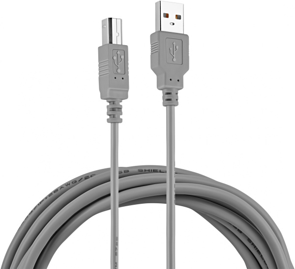 Кабель Buro BHP RET USB_BM30 USB A(m) USB B(m) 3м серый блистер