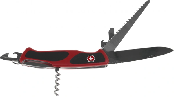 Нож перочинный Victorinox RangerGrip 55 (0.9563.C) 130мм 12функц. красный/черный карт.коробка