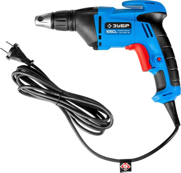 Шуруповерт Зубр ЗСШ-550-45 550Вт патрон:держатель бит