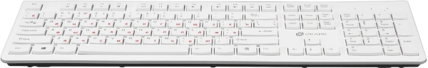Клавиатура Оклик 505M белый USB slim