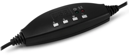 Наушники с микрофоном Оклик HS-M300 черный/серый 1.8м накладные оголовье (1876323)