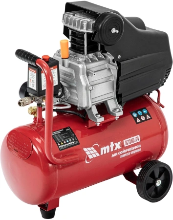 Компрессор поршневой MTX DC1500L/24 масляный 210л/мин 24л 1500Вт красный/черный