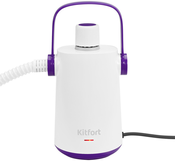 Пароочиститель ручной Kitfort КТ-9109-1 1000Вт белый/фиолетовый