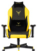 Кресло игровое Knight Neon черный/желтый соты эко.кожа с подголов. крестов. металл