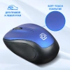 Мышь Оклик 665MW черный/синий оптическая (1600dpi) беспроводная USB для ноутбука (4but)