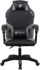 Кресло игровое Оклик Spirit черный/серый ПВХ/полиуретан с подголов. крестов. пластик черный