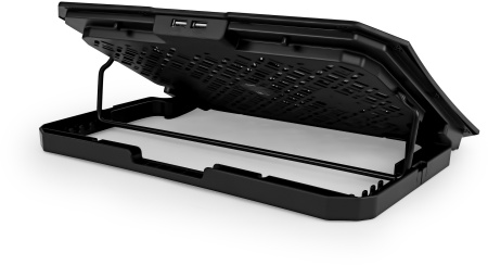 Подставка для ноутбука Buro BU-LCP150-B213 15"335x265x22мм 74.35дБ 1xUSB 2x 140ммFAN 480г металлическая сетка/пластик черный