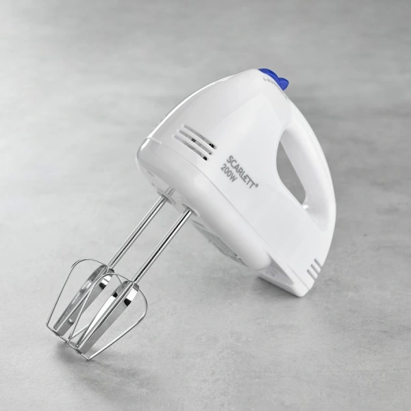 Миксер ручной Scarlett SC-HM40S03 200Вт белый/синий